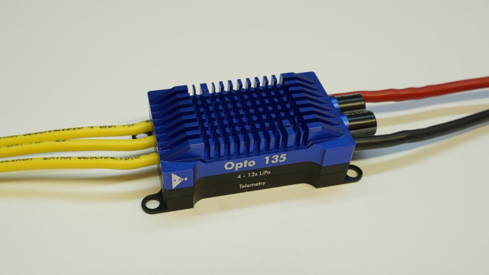 Neuer Drehzahlsteller YGE135optoAFT mit Propellerpositionierung - 