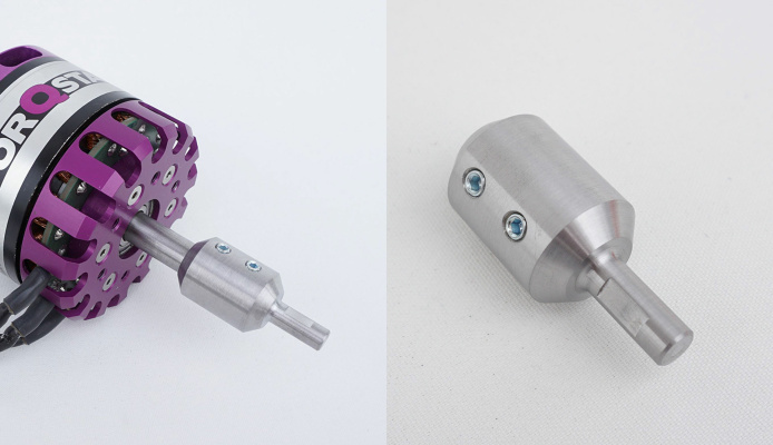 Wellenverlängerung  für Motorwelle mit 12mm und reduziert auf 8mm - 