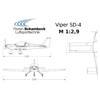 Viper-SD4  Verbrenner-Version in Voll GFK/CFK Leichtbau. 