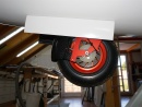 Einziehfahrwerk mit Rad und Scheibenbremse 127 mm