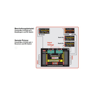 DUPLEX 2.4EX Central Box 210 + 2 RSat2 + RC-Switch