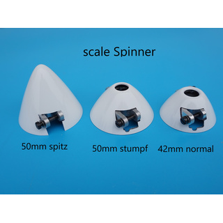 SCALE-spitz 50/ mm Spinner versetzt   Alu/CFK turbo 8mm Propelleraufnahme (Variation)