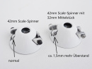 SCALE 42/8 mm Spinner versetzt   Alu/CFK turbo (Abstand 32mm) 8mm Propelleraufnahme