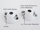 SCALE 42/8 mm Spinner versetzt   Alu/CFK turbo (Abstand 32mm) 8mm Propelleraufnahme