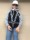 Pilotenpuppe mit Hoody (Variation) 1:2,5 grau/schwarz ohne Bart