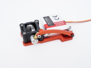Kompakt-Schleppkupplung V2 inkl. Servo Fox HV 10/10 Plug Series blau (unmontiert)