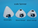 SCALE-spitz 50/8 mm Spinner versetzt   Alu/CFK turbo (Abstand 44 mm) 8mm Propelleraufnahme