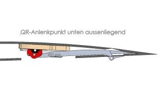 IDS Schubstange-Anlenkpunkt-unten/aussen-liegend- inkl. Ruderhorn Alu QR 70 mm